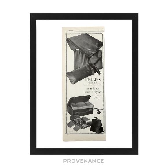 🔴 Hermes Antique Vintage Newsprint Ad - HERMÈS SELLIER IV - Picture 1 of 8